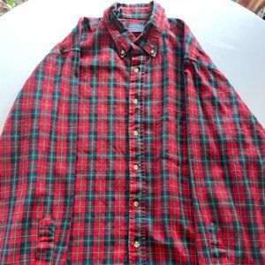 Pendleton XL Pure Virgin Wool Flannel in Red and Green